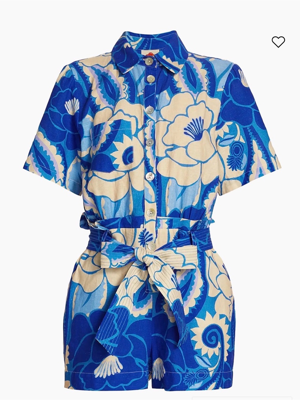 Farm Rio nwot Tropical Groove Belted Romper